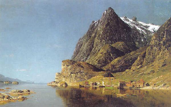 Adelsteen Normann View of a fjord by Adelsteen Normann Sweden oil painting art